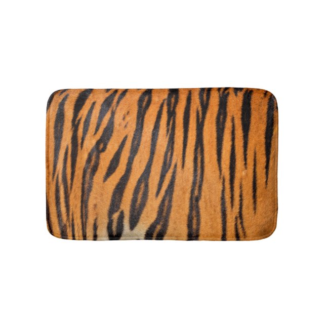 Realistic tiger skin texture. bath mat (Front)