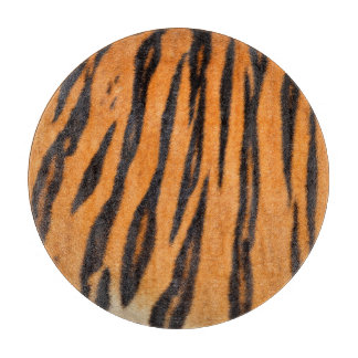 Realistic tiger skin texture. cutting board