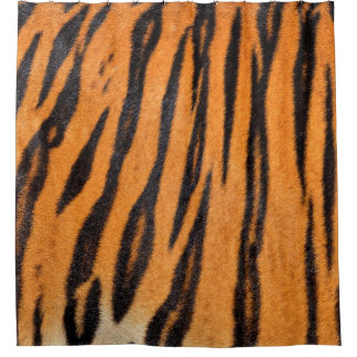 Realistic tiger skin texture. shower curtain