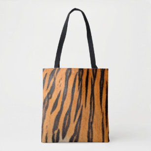 Realistic tiger skin texture. tote bag