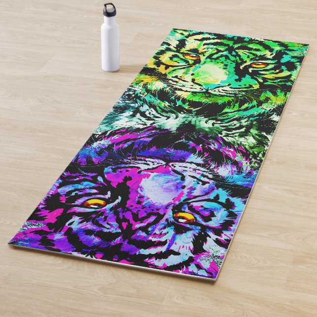 Realistic Tiger Yoga Mat - Wildlife Big Cats  (In Situ)