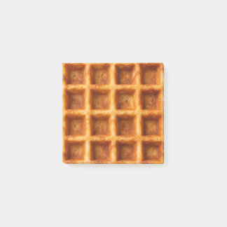 Realistic Toasted Square Waffle Food Design Post-it Notes