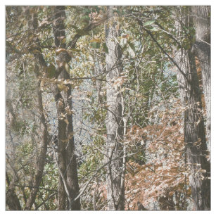 Realistic Tree Camouflage Pattern Print Brown Fabric
