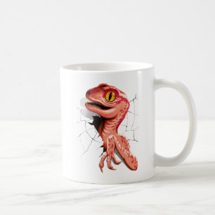Realistic Velociraptor Dinosaur Hatching Coffee Mug