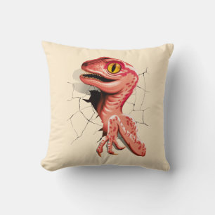 Realistic Velociraptor Dinosaur Hatching Cushion