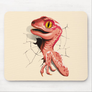 Realistic Velociraptor Dinosaur Hatching Mouse Mat