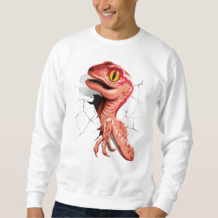 Realistic Velociraptor Dinosaur Hatching Sweatshirt