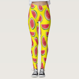 Realistic Watermelon Slice Pattern Design Leggings