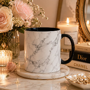 Realistic White Marble Design Mug