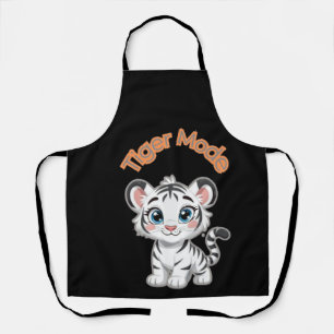 Realistic White Tiger – Photorealistic Wildlife Ar Apron