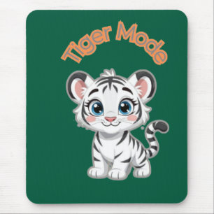 Realistic White Tiger – Photorealistic Wildlife Ar Mouse Mat