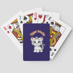 Realistic White Tiger – Photorealistic Wildlife Ar Playing Cards