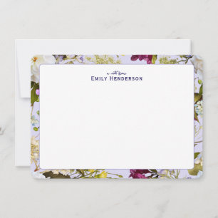 Realistic Wildflower Floral Print Frame Card