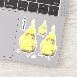 Realistic Yellow Cockatiel Painting Customized
