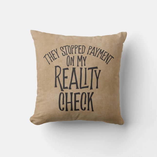 Reality Check Cushion (Front)