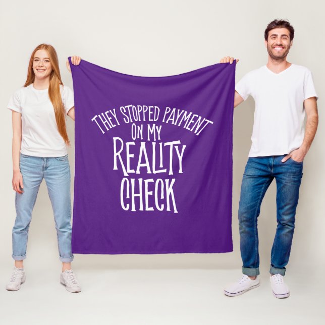 Reality Check Fleece Blanket (In Situ)