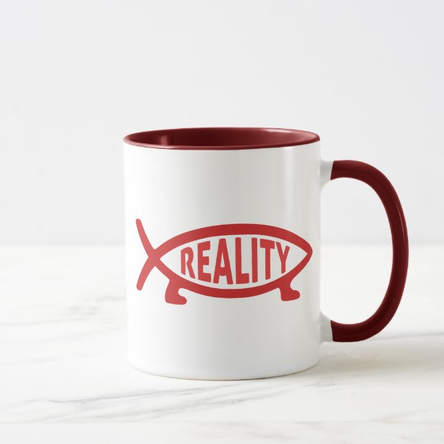 Reality Darwin Fish Mugs (Right)