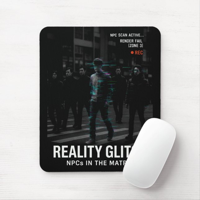 Reality Glitch - Render Fail [Zone 3] Mouse Mat (With Mouse)