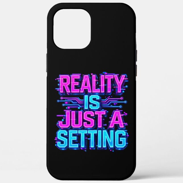 Reality Is Just A Setting Cyberpunk Glitch Case-Mate iPhone Case (Back)