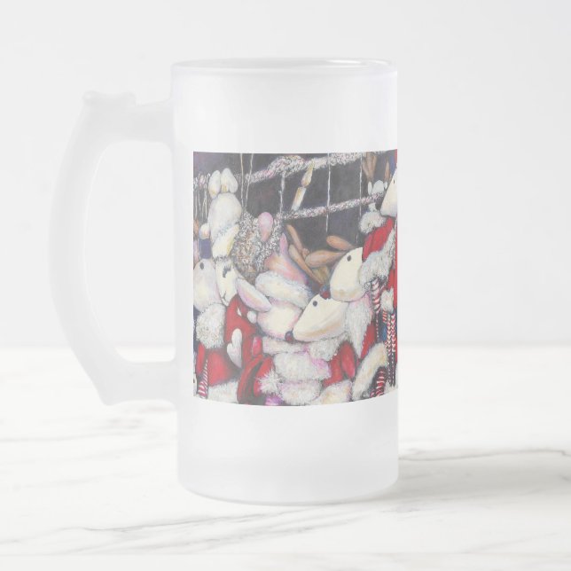 Reality on Vacation Frosted Glass Beer Mug (Left)