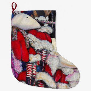 Reality on Vacation Large Christmas Stocking