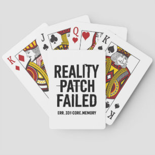 Reality Patch Failed - Glitched Typography Playing Cards