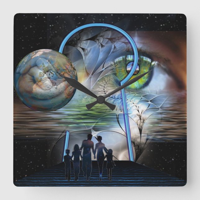 Reality Shifters Square Wall Clock (Front)