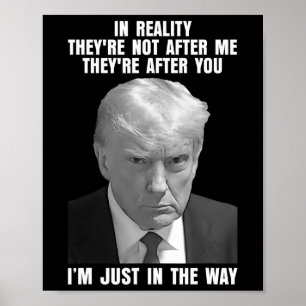 Reality They're Not After Me Theyre After You Trum Poster