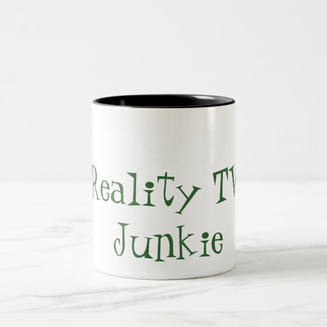 Reality TV Junkie Two-Tone Coffee Mug (Center)