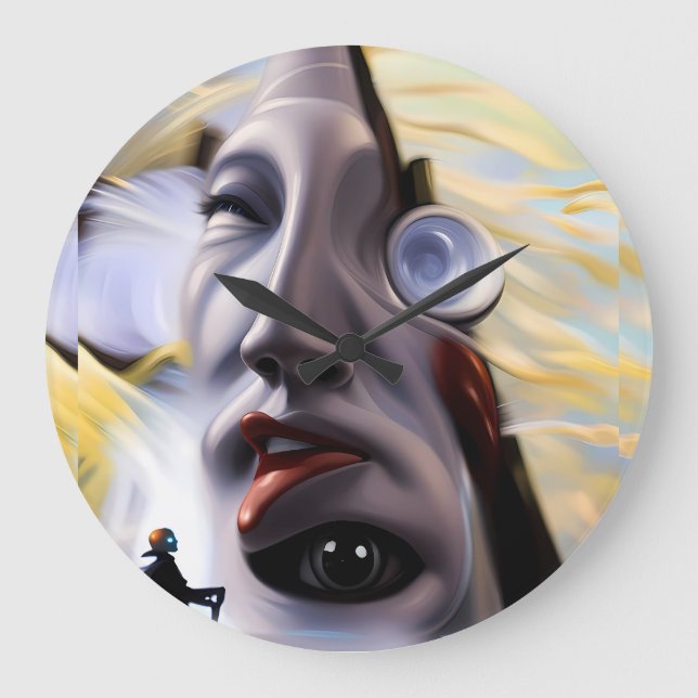 Reality's Side Effects - Ken Gauge Art Large Clock (Front)