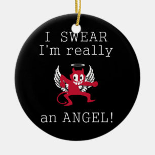Really an Angel ornament, customise Ceramic Tree Decoration