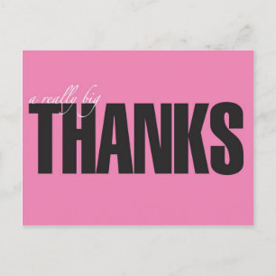 Really Big Thanks Postcard