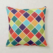 Really colourful Harlequin colourful cushion