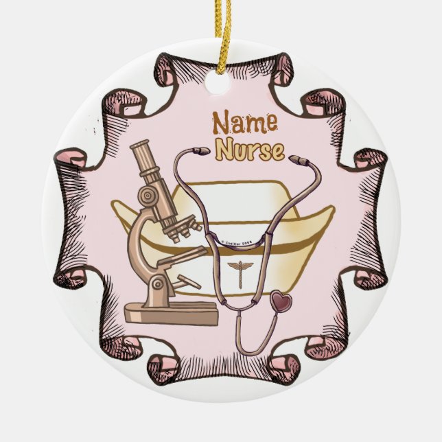 Really cool nurse  ceramic tree decoration (Front)