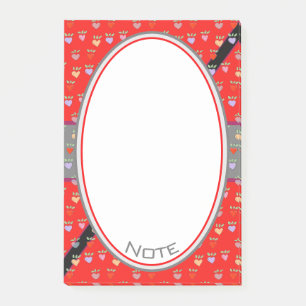 Really Cute Heart Pattern Post-it Notes