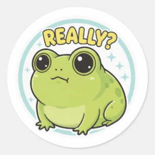 Really Frog Sticker Cute Side Eye Frog Meme Kawaii