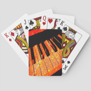 Really Hot, Cool Glittering Piano Playing Cards
