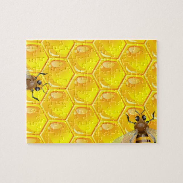 Really Impossible Honeycomb with Bees Jigsaw Puzzle (Horizontal)