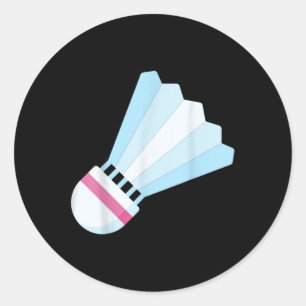 Really Like Badminton Shuttle Birdie 9 Classic Round Sticker