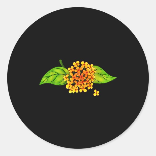 Really Like Osmanthus Flower Tea Eastern Asia  Classic Round Sticker (Front)