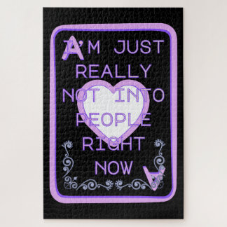 Really Not Into People Right Now Ace of Hearts Jigsaw Puzzle