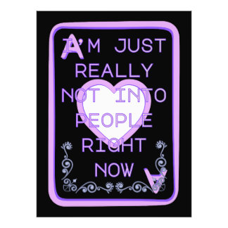 Really Not Into People Right Now Ace of Hearts Photo Print