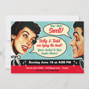 Really Retro Couples Shower Invitation