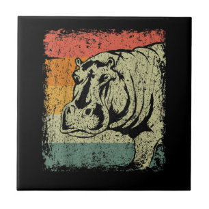 Really Vintage Hippopotamus Hippo Hippo Lover Tile