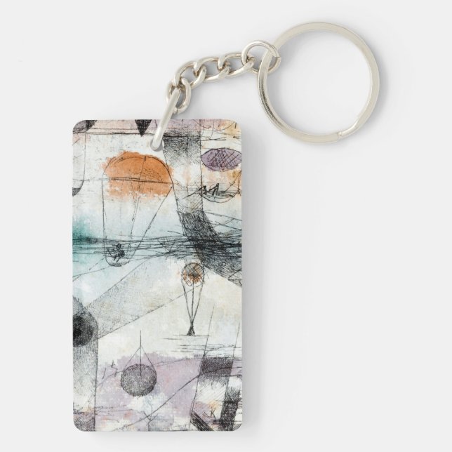 Realm of Air Paul Klee Abstract Expressionist Key Ring (Back)