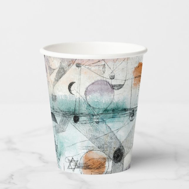 Realm of Air Paul Klee Abstract Expressionist Paper Cups (Front)