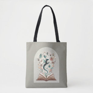 Realm of Imagination: Fantasy Books Tote Bag