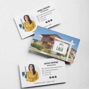 Realtor Add Your Logo Custom Photo Business Card