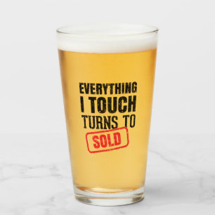 Realtor Agent Glass Cup