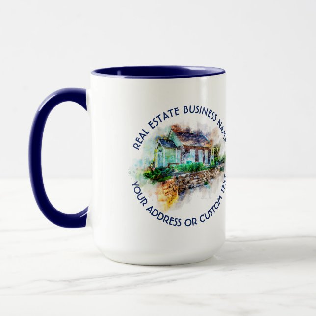 Realtor Agent Real Estate Agency And Business Name Mug (Left)